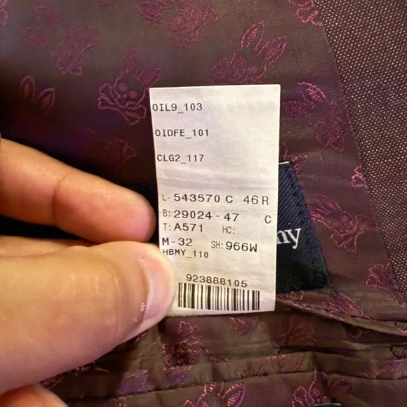 Men's Maroon/Burgundy Psycho Bunny Blazer/Coat - Picture 6 of 7